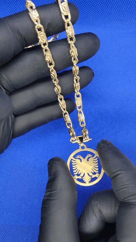 ALBANIA PEDANT + NECKLACE 18K GOLDPLATED