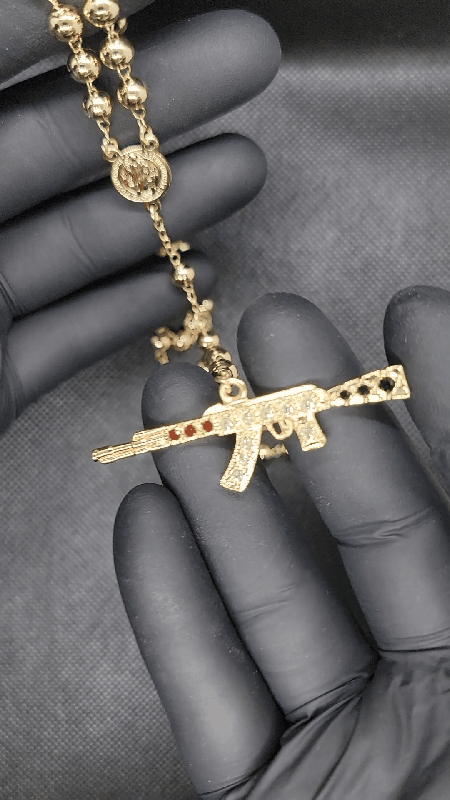 Rosario ak47 goldplated