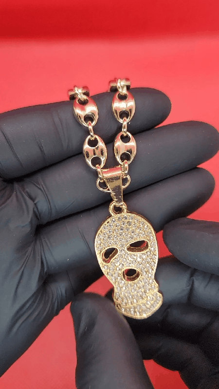 Necklace Goldplated Diamond mask