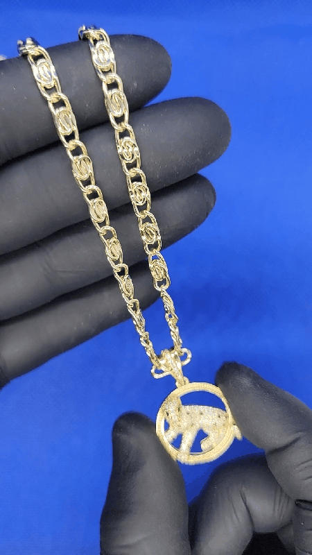 Dollar chain + leopard pedant