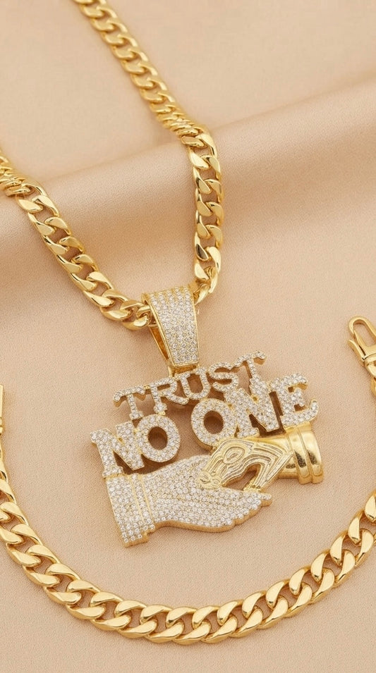 Necklace+ bracelet TRUST NO ONE
