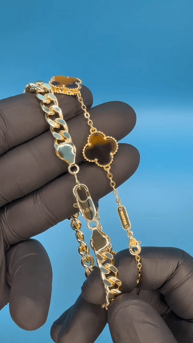 Van cleef bracalet + stamped 858 bracelet