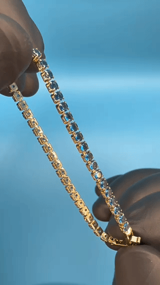 Tennis bracelet Blue stone