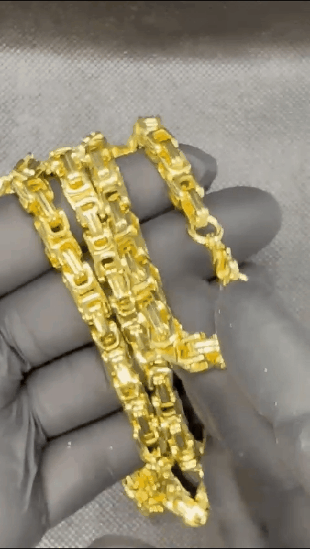 Necklace + bracelet king style 14k goldplated