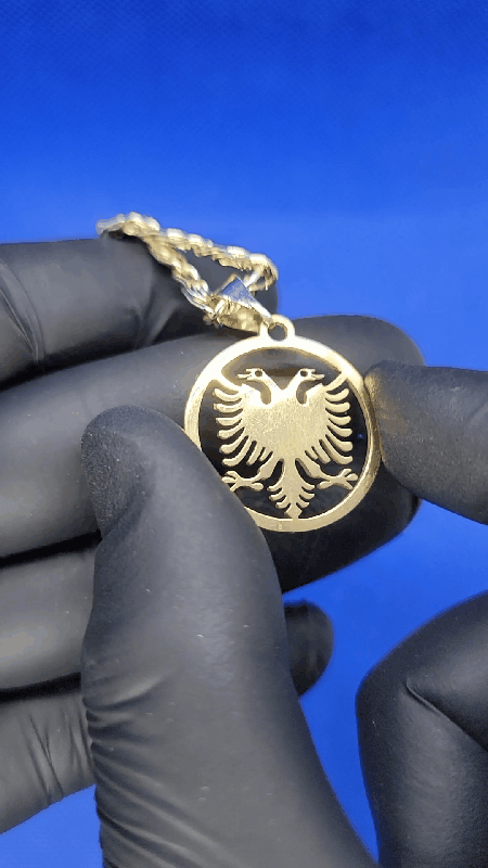 Albanian pedant + $ necklace