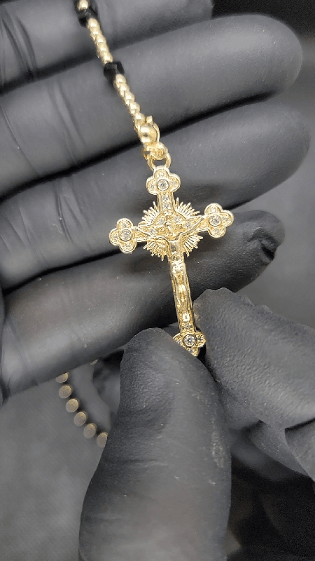 Rosario with black stone