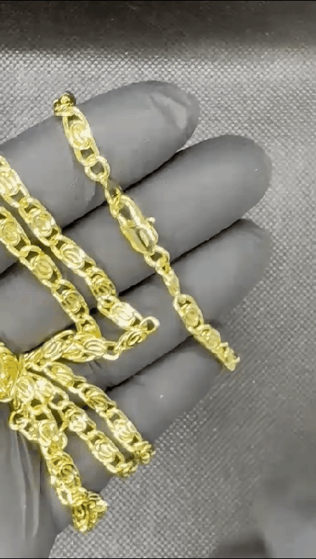 Necklace + bracelet 14k goldplated