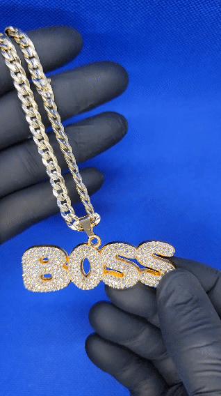 CUBAN NECKLACE & BOSS PEDANT