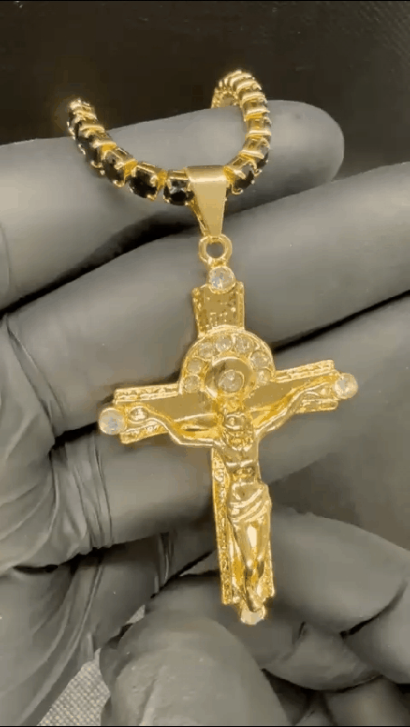 Tennis necklace 14k goldplated