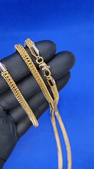 NECKLACE +BRACELET  585 STAMPED