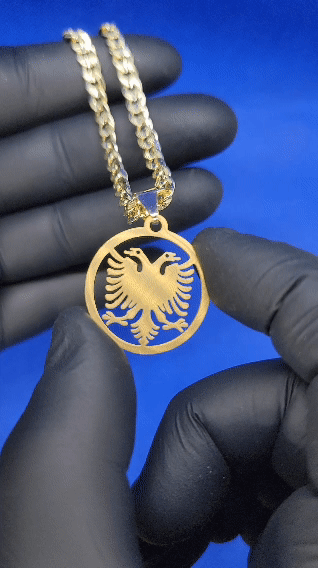 Cuban necklace + eagle pedant